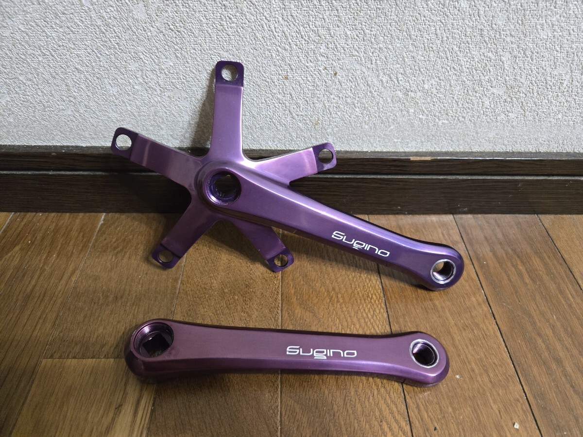 sugino75 パープル 美品 クランク スギノ75 njs スギノ sugino 競輪 ピスト