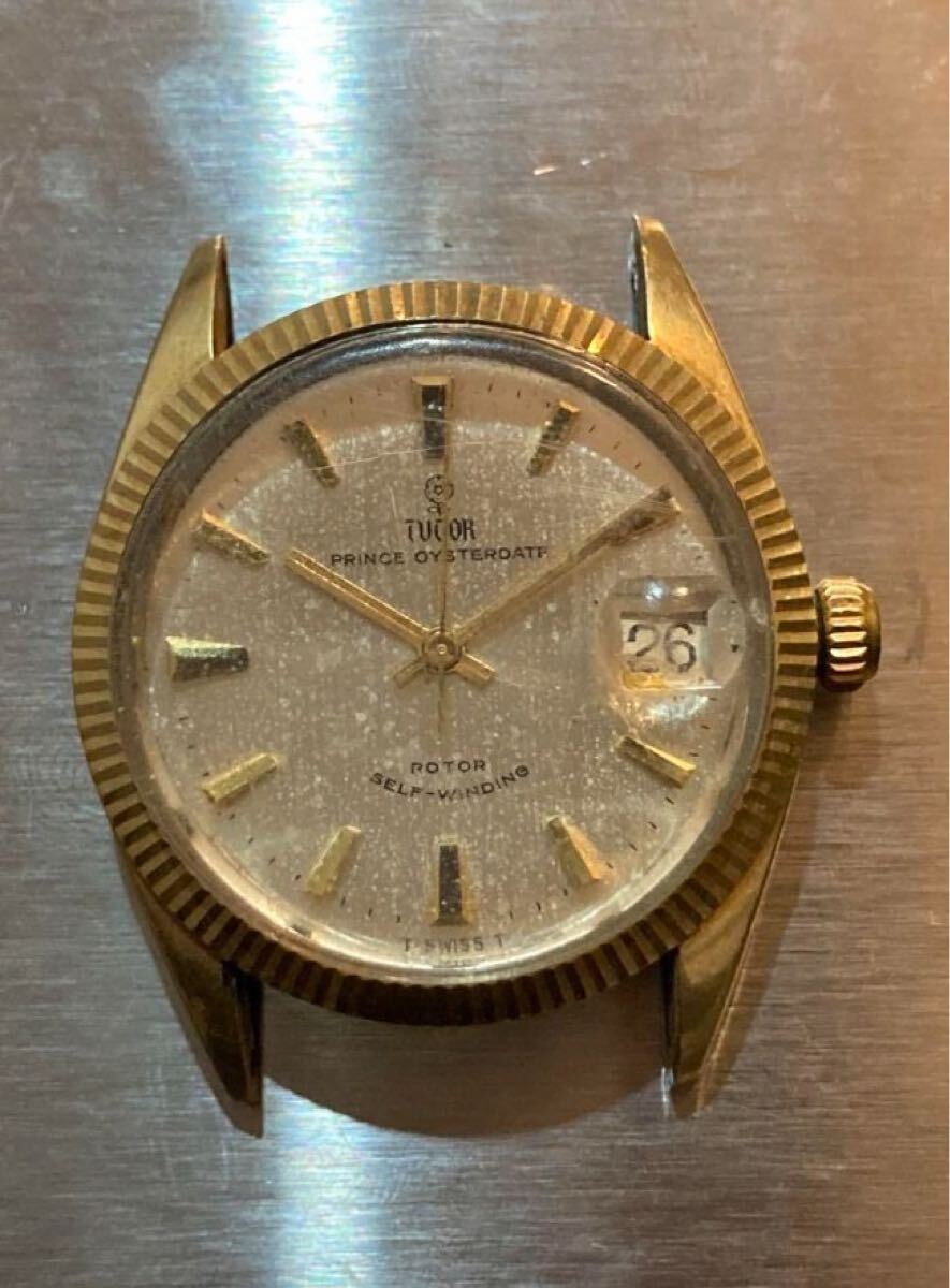 [ Junk ]TUDOR Tudor antique champagne gold wristwatch 