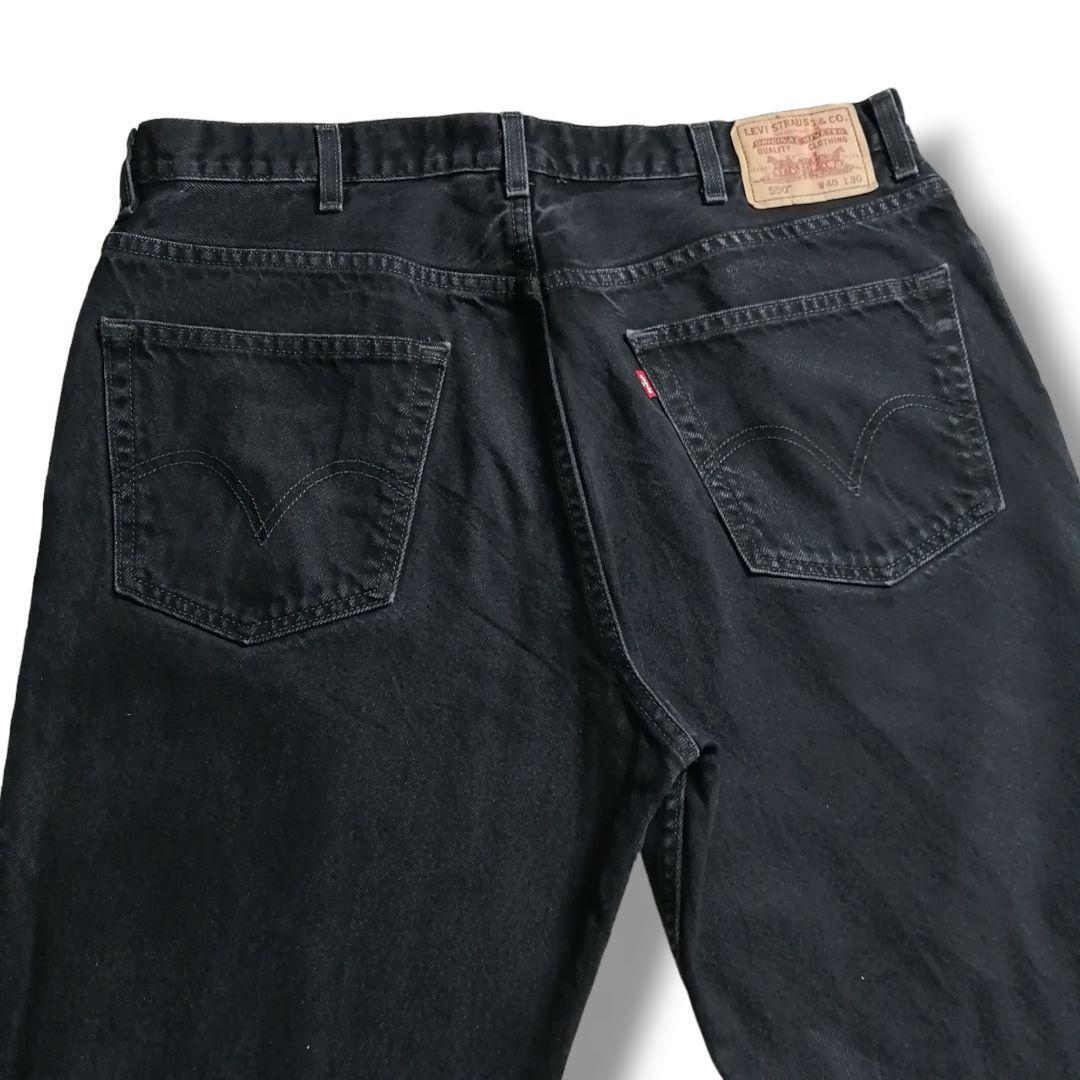 00s Levi's リーバイス550 ブラックデニム ジーンズ 極太 00s Levi's リーバイス550 ブラックデニム ジーンズ 極太