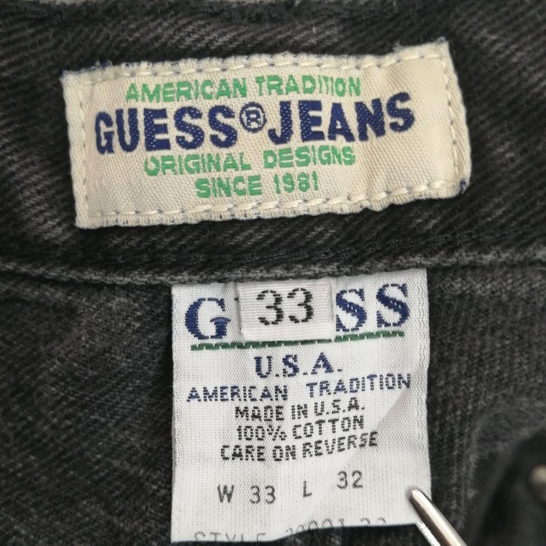 90s USA製 GUESS JEANS ゲス ブラックデニム ジーンズ 90s USA製 GUESS JEANS ゲス ブラックデニム ジーンズ