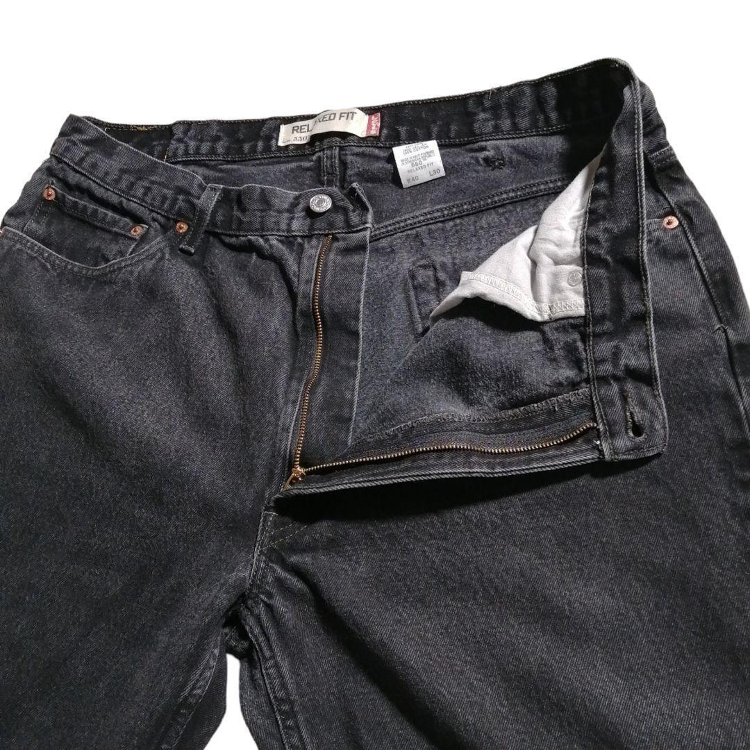 00s Levi's リーバイス550 ブラックデニム ジーンズ 極太 バギー 00s Levi's リーバイス550 ブラックデニム ジーンズ 極太 バギー