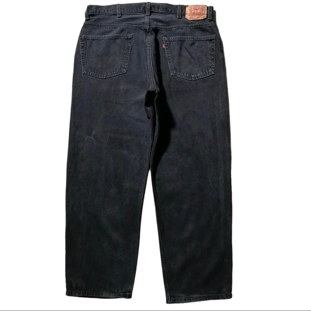 00s リーバイス550 Levis ブラックデニム ジーンズ 極太 バギー 00s リーバイス550 Levis ブラックデニム ジーンズ 極太 バギー