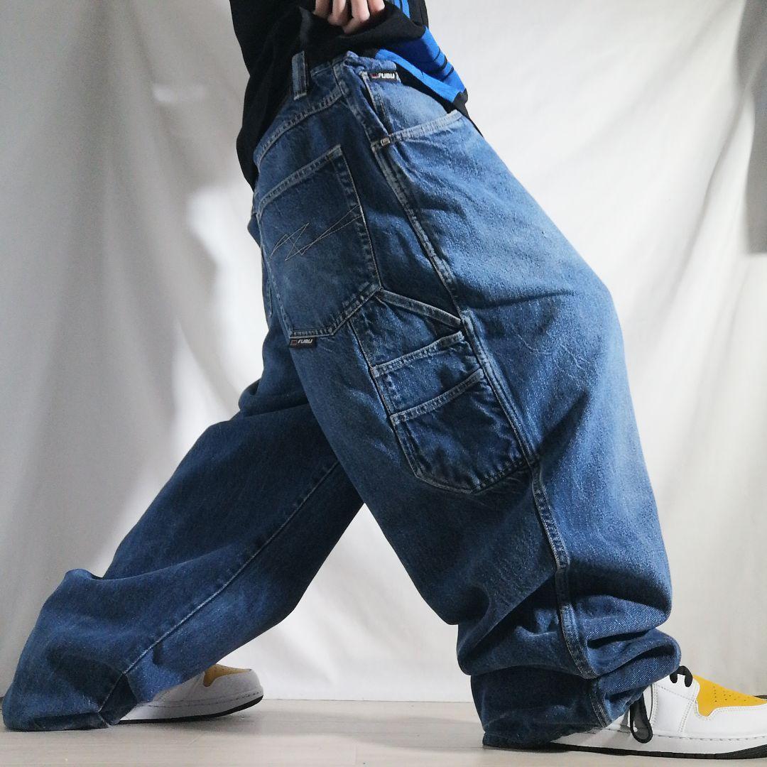 90s フブ FUBU 超極太 デニムパンツ ジーンズ バギーパンツ 90s フブ FUBU 超極太 デニムパンツ ジーンズ バギーパンツ