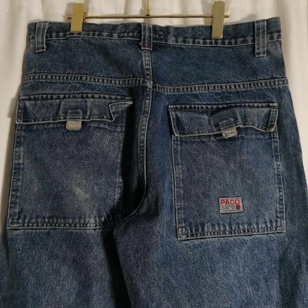 90年代 パコジーンズ PACO JEANS デニム パンツ ダブルニー 超 90年代 パコジーンズ PACO JEANS デニム パンツ ダブルニー 超