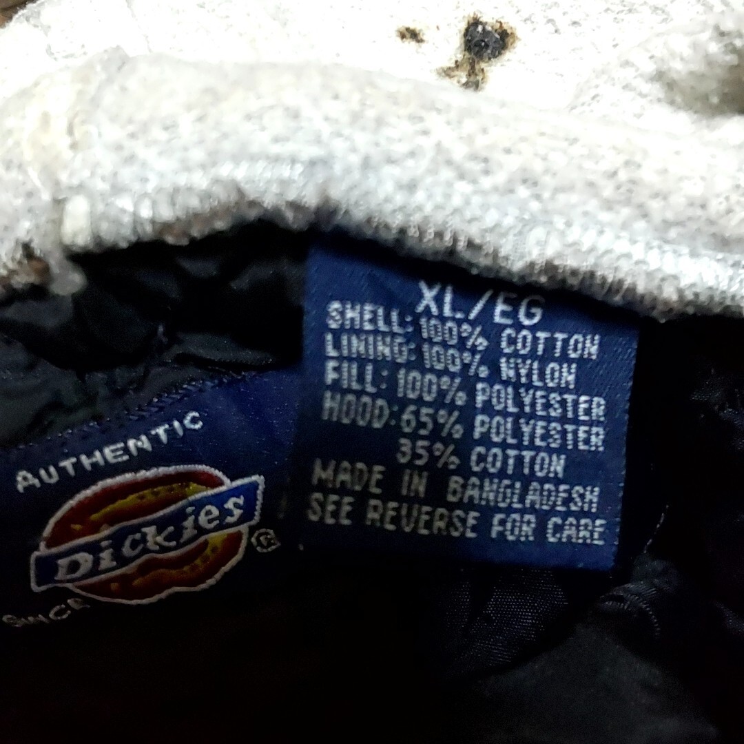 A2 DICKIES Dickies чай цвет XL с хлопком стеганная куртка Work Parker проверка внешний Vintage America USA б/у одежда мужской 