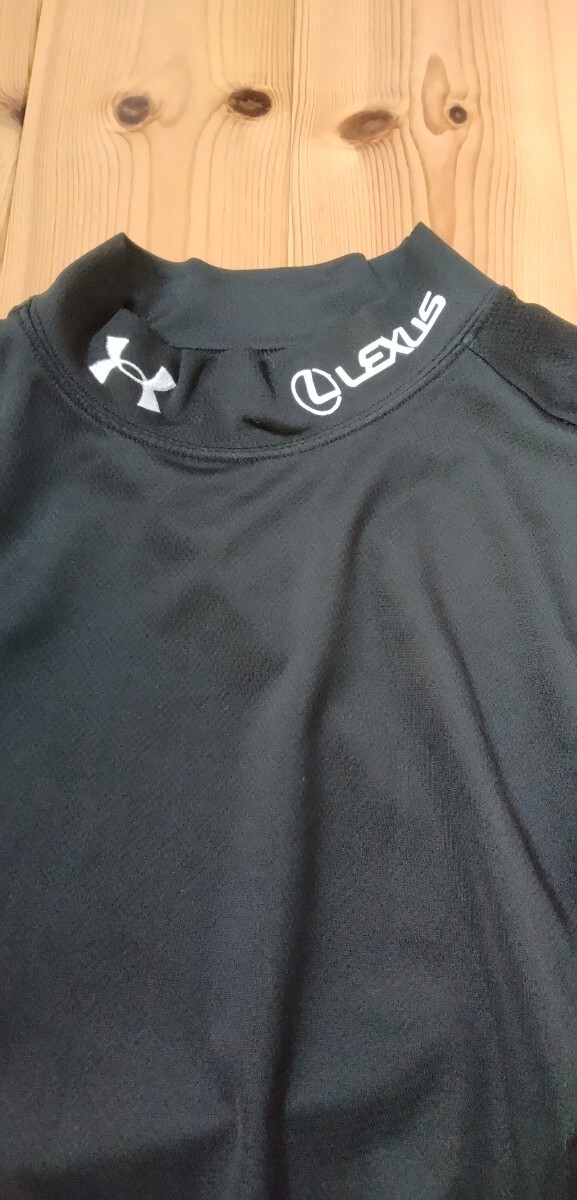 1円から★松山英樹　アンダーアーマー　スポンサー　LEXUS　レクサス　 UNDER ハイネック インナーシャツ コンプレッションシャツ　長袖