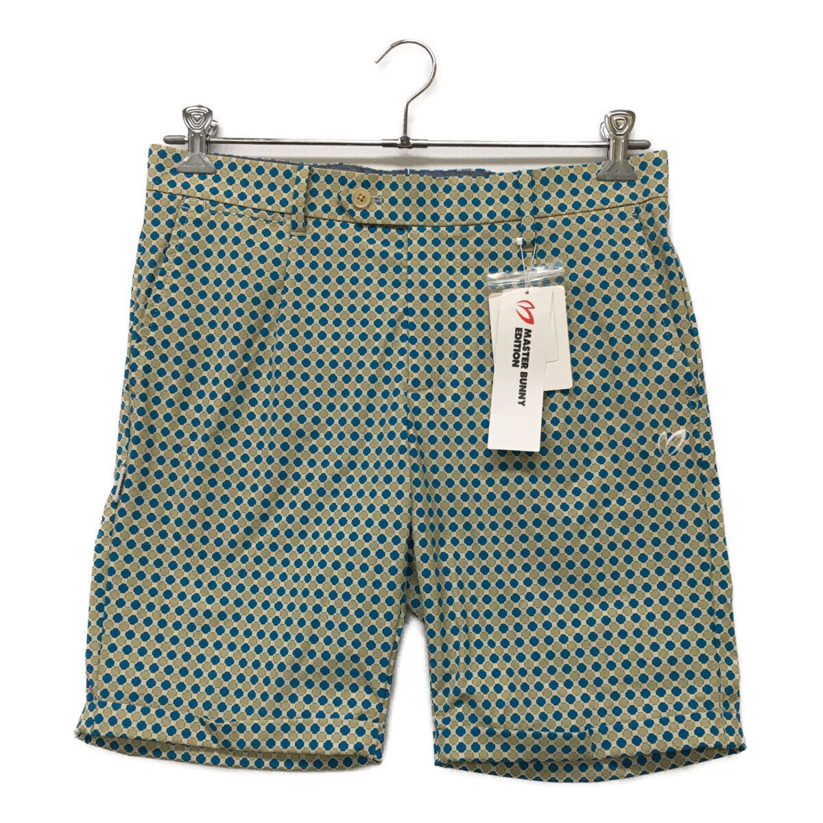 coco 未使用品 マスターバニー MASRTER BUNNY ハーフパンツ 4(M) ベージュ×水色 ストレッチ メンズ レターパックプラス発送可 96832