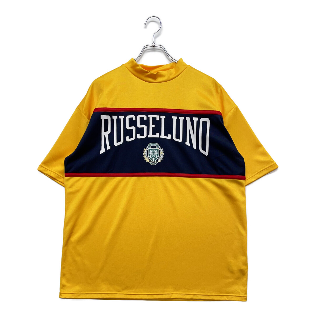 coco 中古 ラッセルノ RUSSELUNO メンズ 半袖シャツ 5(L) 黄色 イエロー 半袖 モックネック レターパックプラス発送可 91329
