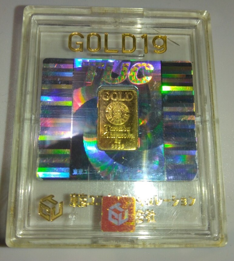 田中貴金属 特殊景品 GOLD 東京ユニオンサーキュレーション TUC ケース入り金1g