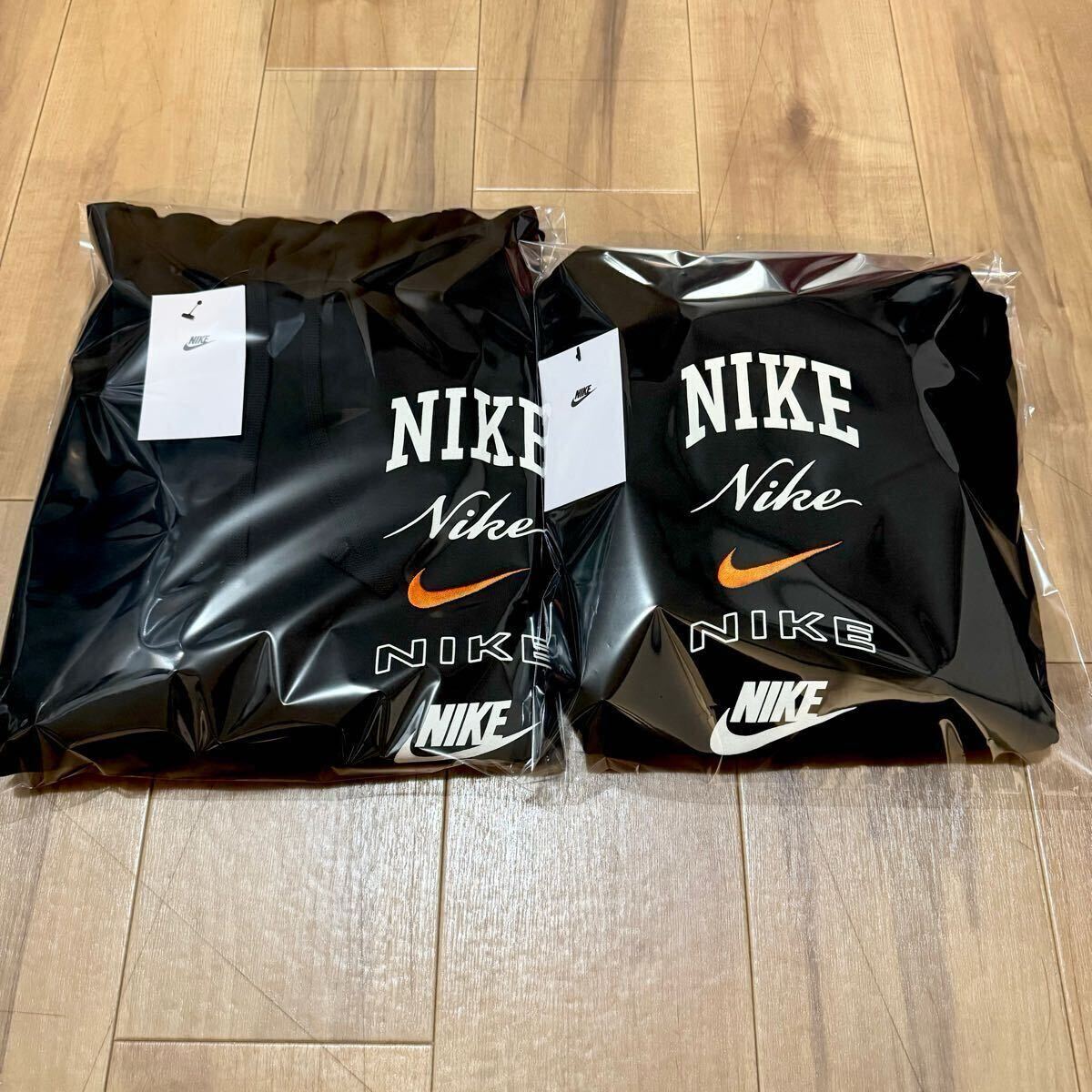 新品 NIKE上下セットアップ 黒 上下Lサイズ ブラック オレンジ 新品 NIKE上下セットアップ 黒 上下Lサイズ ブラック オレンジ