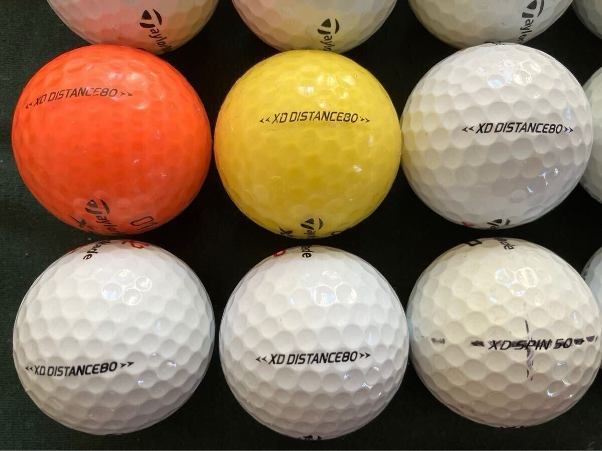 ◇送料無料 ?テーラーメイド XD-LDP、XD DISTANCE、RED MAX、BLACK MAX、BURNERなど☆ロストボール合計24個 ◎TaylorMadeゴルフボール 