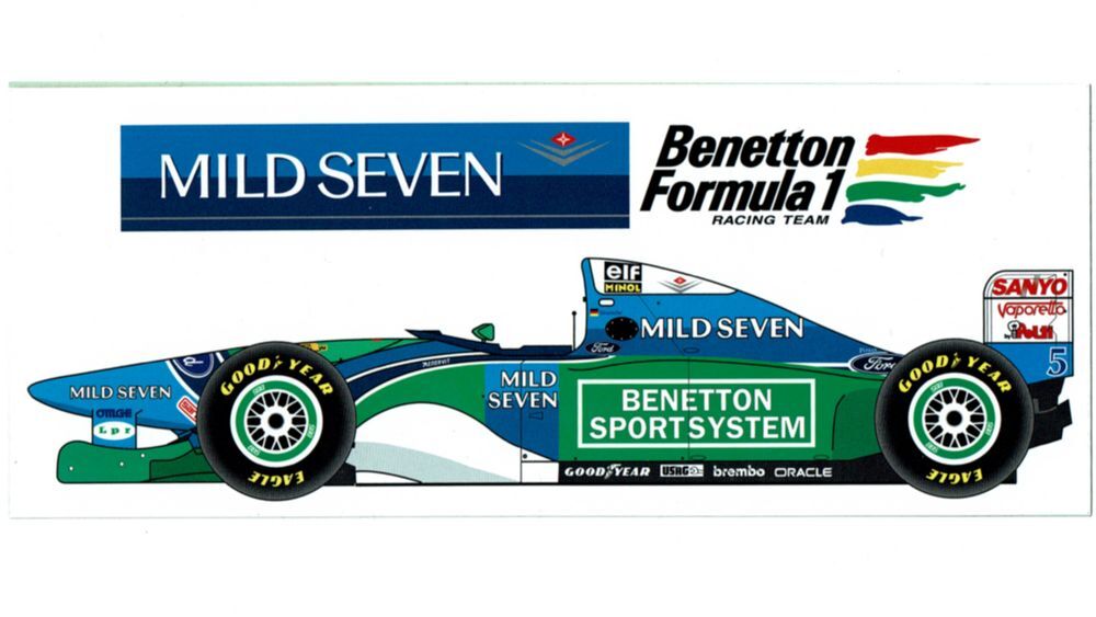 ステッカー F1 1994 マイルドセブン・ベネトン・フォード ステッカー F1 1994 マイルドセブン・ベネトン・フォード