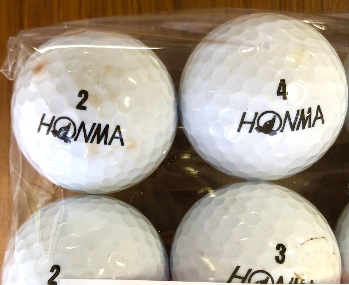 112-D1）HONMA D1 12個(gè) ロストボール【やや傷あり】