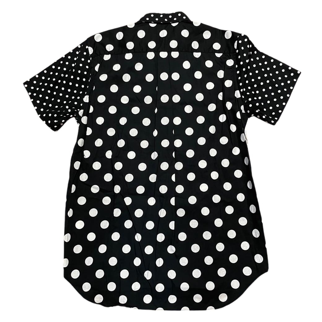 【希少】TAO 半袖Tシャツ コムデギャルソン ブラック クラウン ペイント BLACK COMME DES GARCONS コットン ドット切替 半袖シャツ 1N