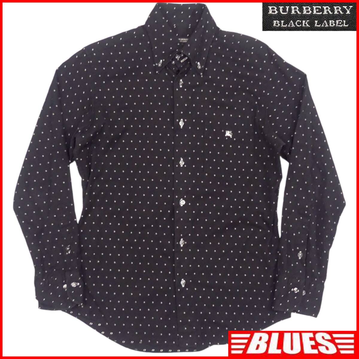 Burberryブラックレーベル シャツ 即決 日本製 BURBERRY BLACK LABEL メンズ M 廃版 シャツ