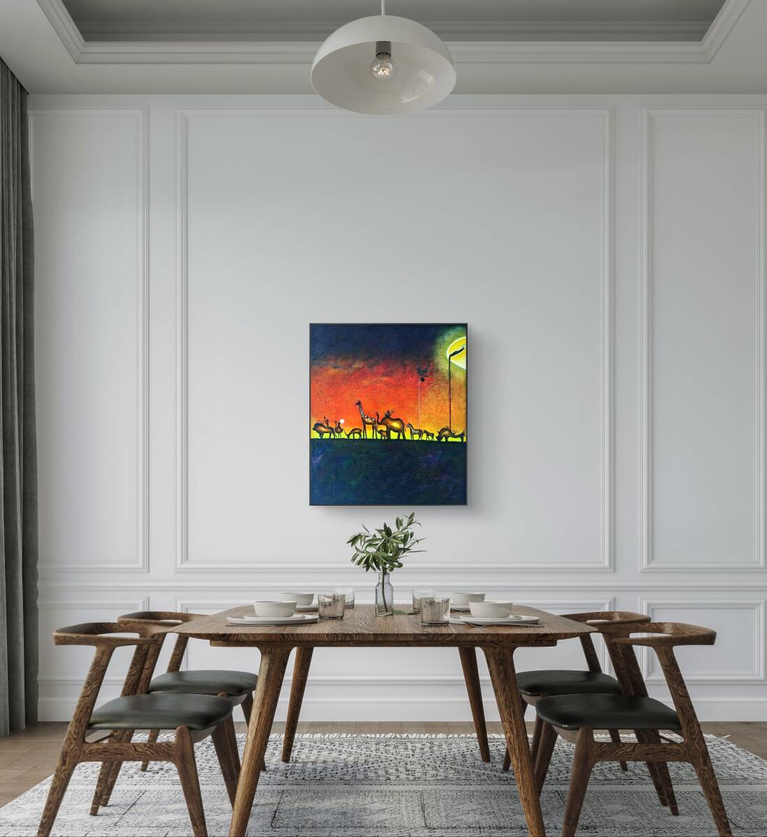サバンナの目覚め / 油絵 53×46㎝ F10 キャンバス おしゃれ