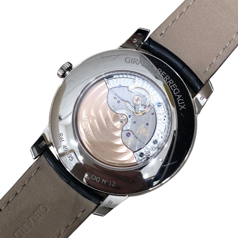 ジラール・ペルゴ GIRARD PERREGA 1966 フルカレンダー 49535-53-152-BK6A ホワイト K18ホワイトゴールド 腕時計 メンズ 中古_画像2