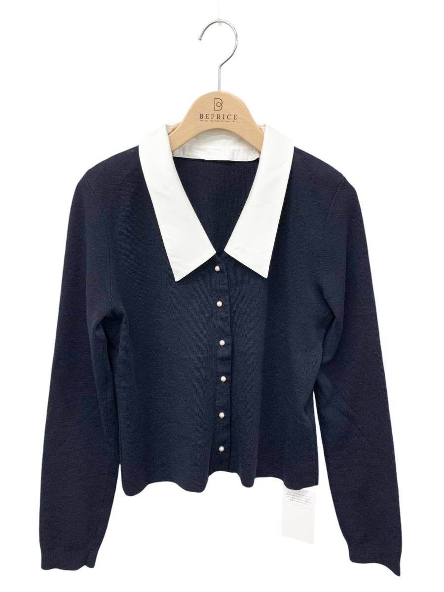 FOXYジャケットカーディガン38ネイビー FOXEY NEW YORK フォクシー 38 ヴェラカーディガン ネイビー