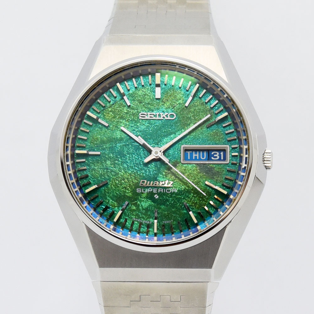 セイコー 中古 メンズ SEIKO スーペリア SUPERIOR 3883-7000 クォーツ SS ステンレススチール モルフォ蝶 軽仕上げ_画像1
