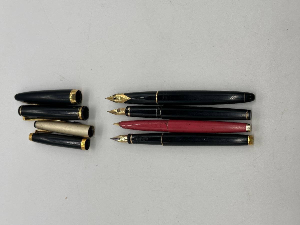 【80】1円～ ②万年筆 14K 585 4本セット ジャンク品 現状品 壊れ