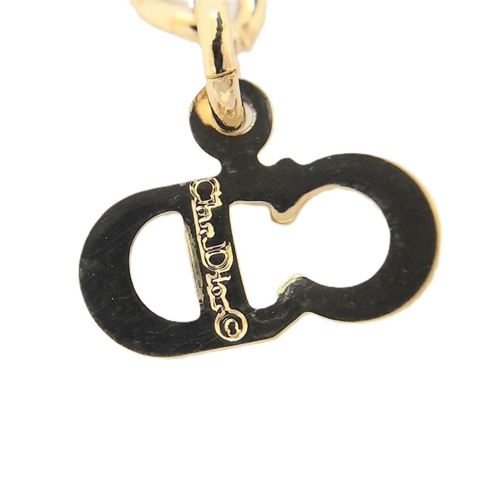  Christian Dior Christian Dior CD Logo 4P стразы GP колье Gold 