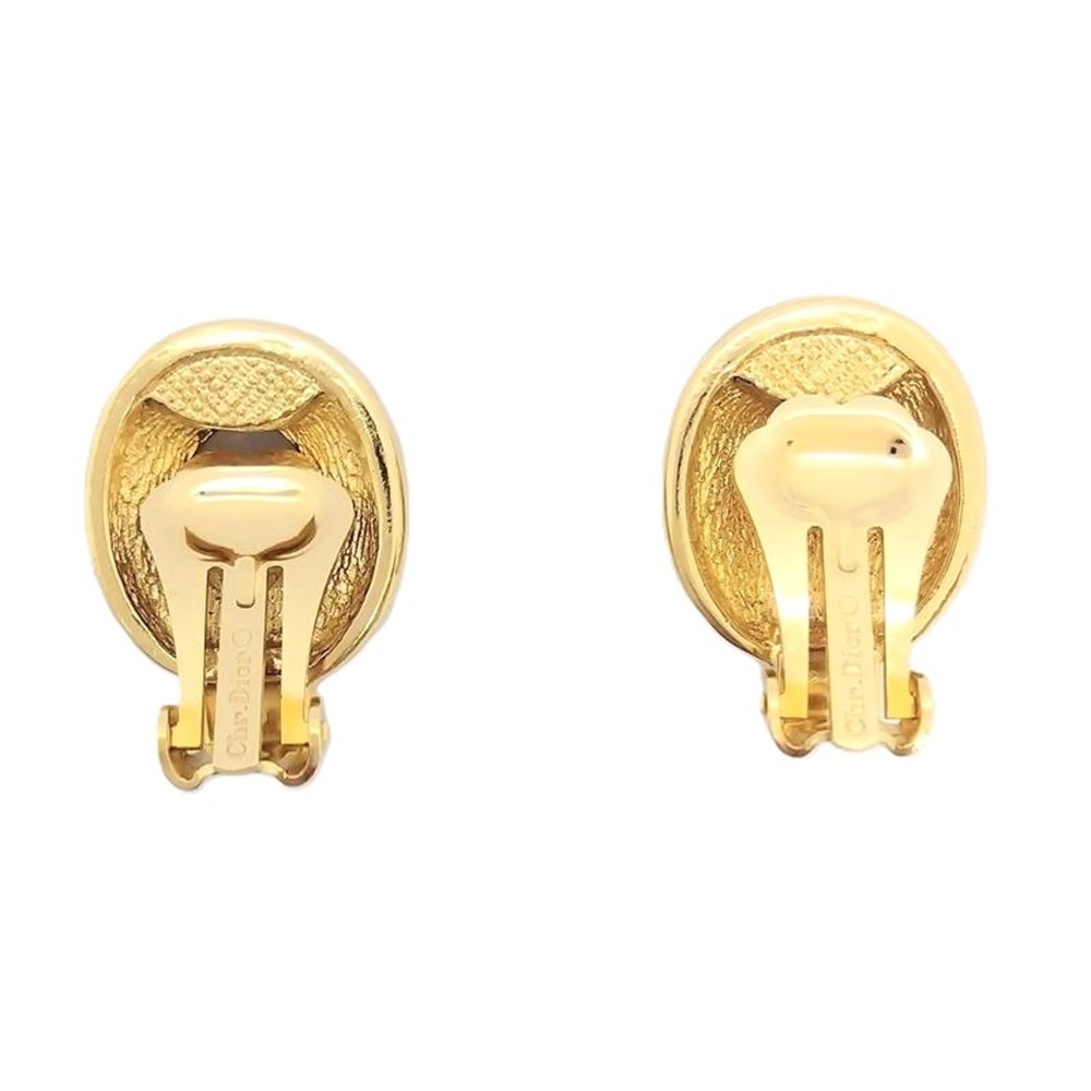  Christian Dior Christian Dior стразы GP серьги Gold 