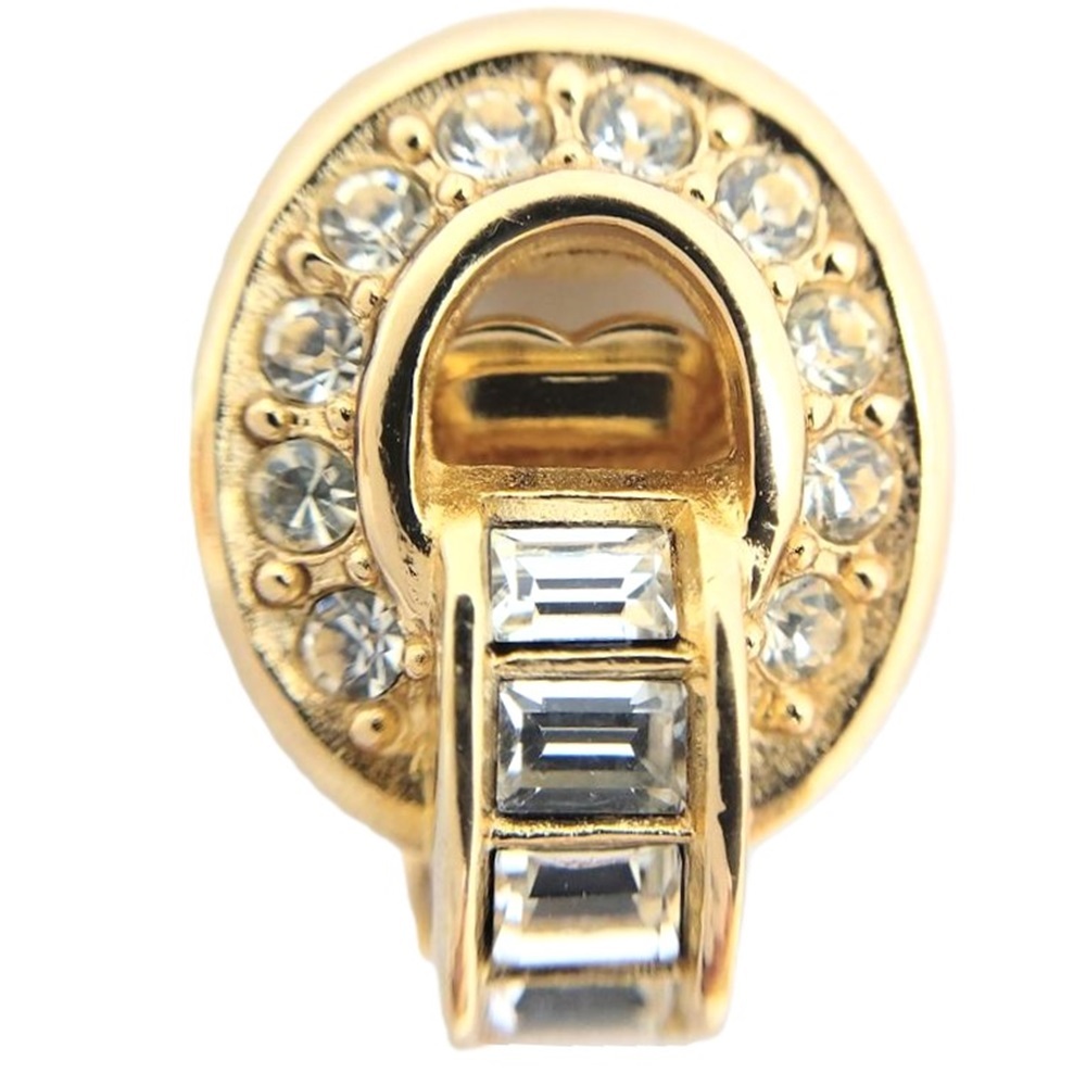  Christian Dior Christian Dior стразы GP серьги Gold 