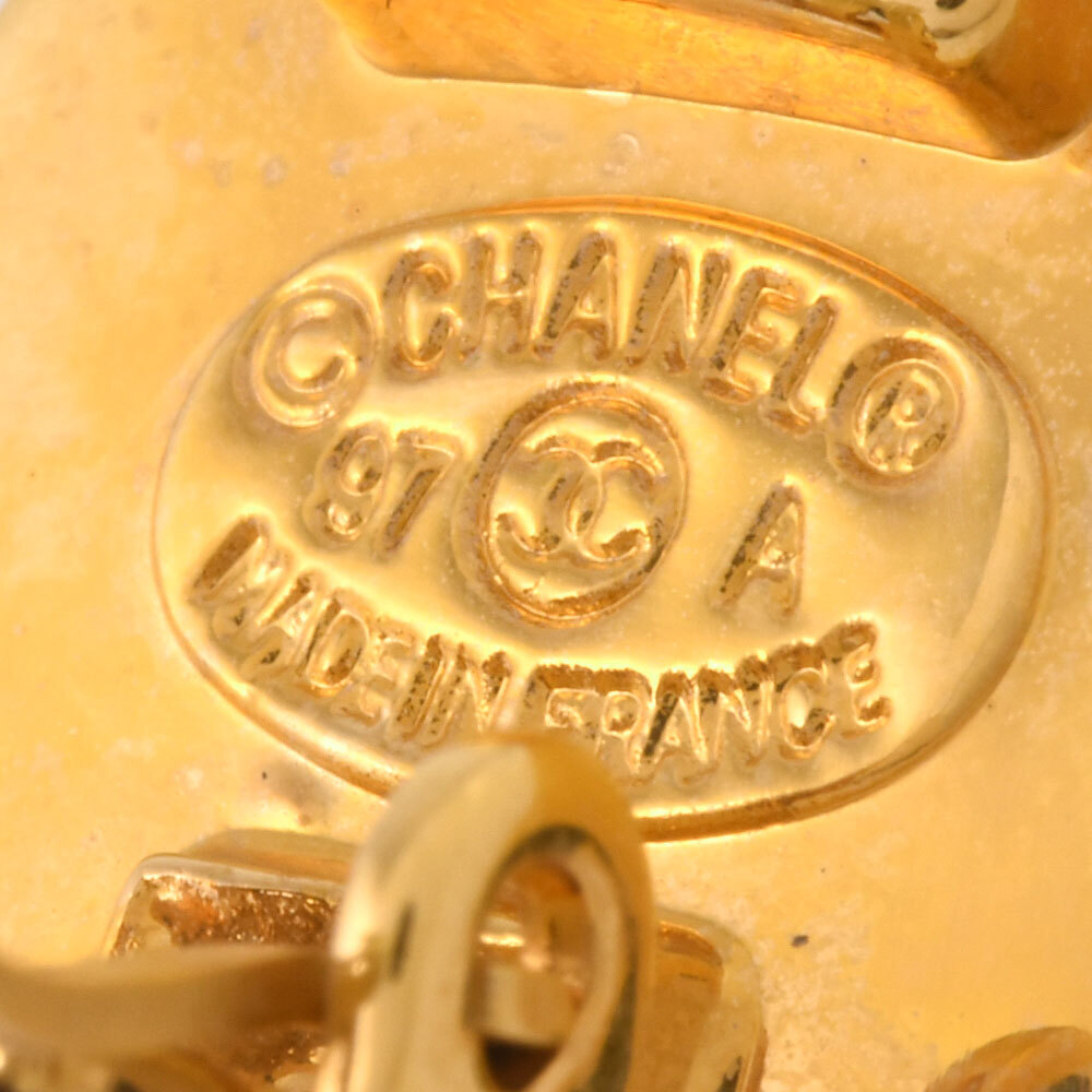 シャネル CHANEL ココマーク ターンロックデザイン イヤリング 97A刻印 GP ゴールド シルバー レディース