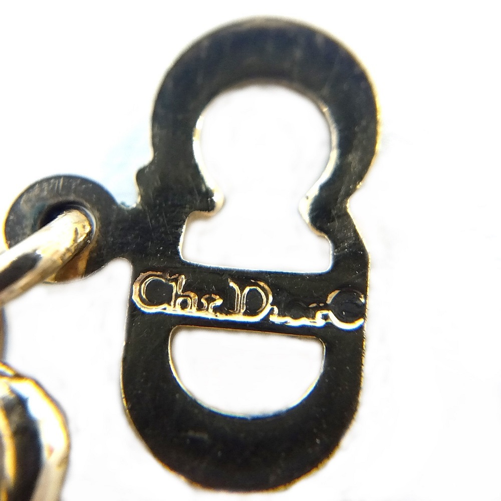  Christian Dior Christian Dior 1P поддельный жемчуг колье Gold стразы Cross жемчуг GP