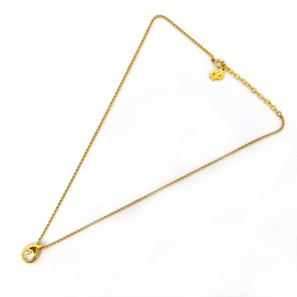  Christian Dior Christian Dior в виде капли колье Gold GP 1P Stone GERMANY...