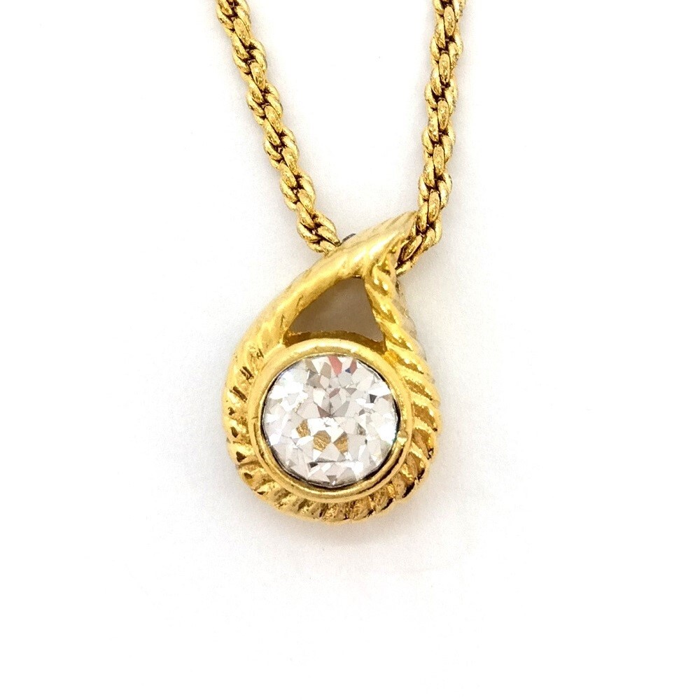  Christian Dior Christian Dior в виде капли колье Gold GP 1P Stone GERMANY...