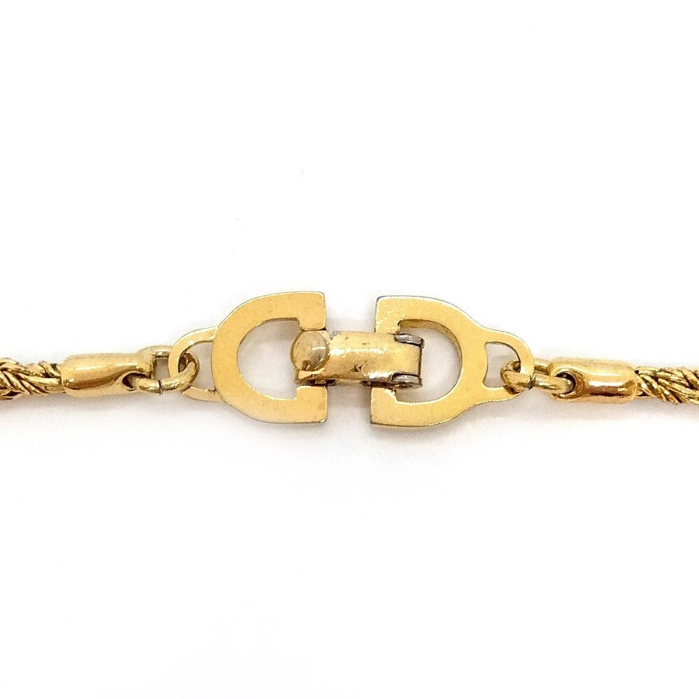  Christian Dior Christian Dior трос короткое колье metal Gold CD металлические принадлежности цепь колье GERMANY средний останавливать 