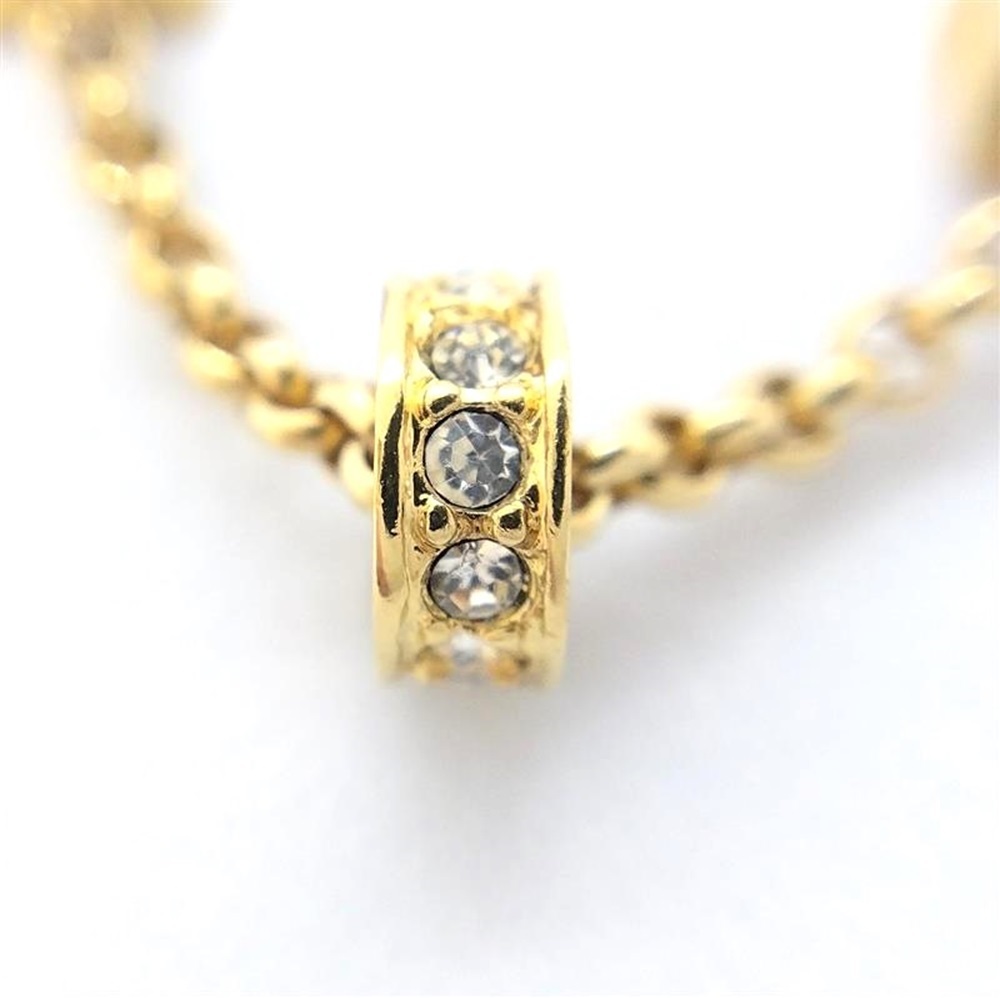  Christian Dior Christian Dior C D Logo Cube стразы GP колье Gold 