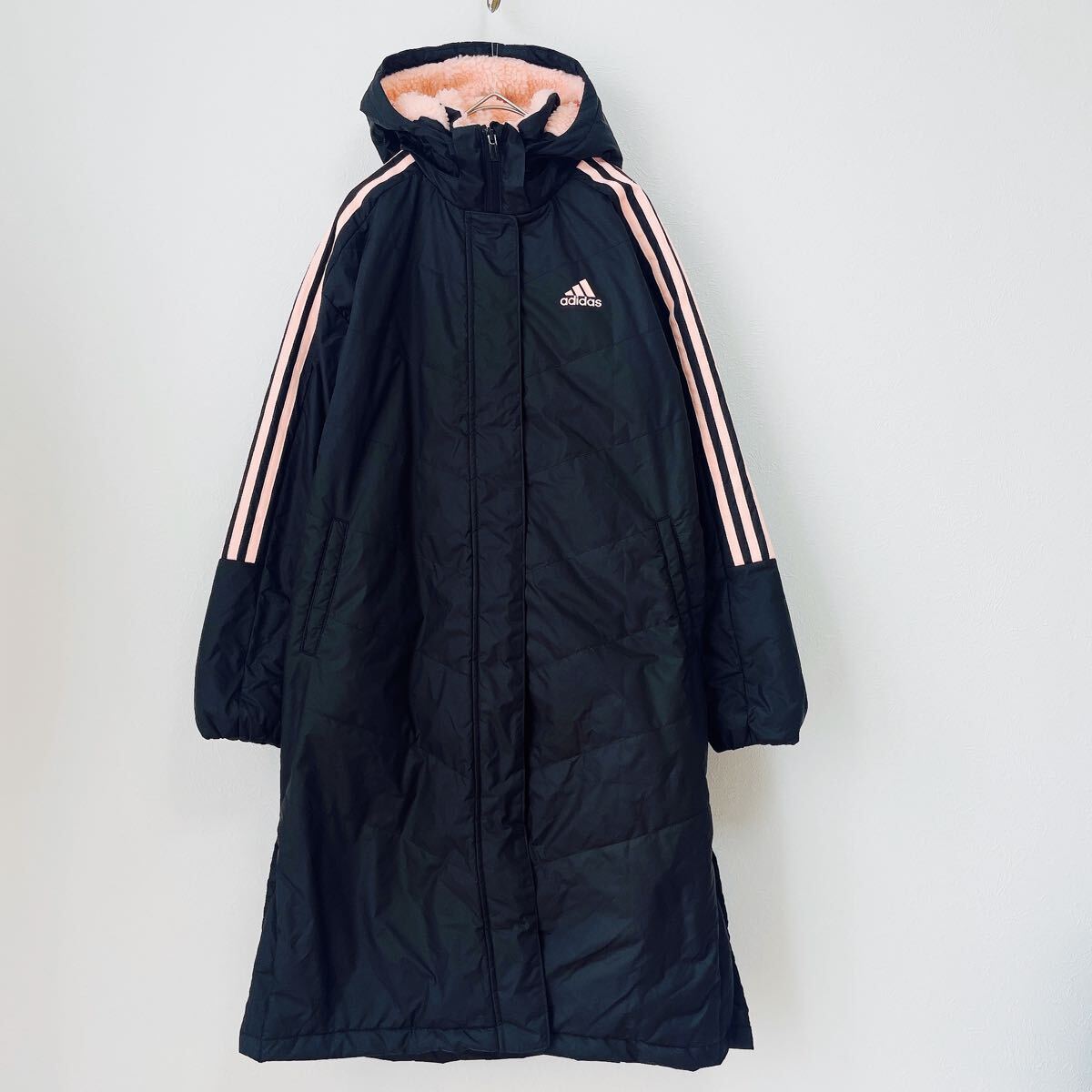 ファッションシーンで話題のこれから流行るブランド12選 美品adidasアディダス裏ボア中綿入り150cmロング丈 ベンチコート コート