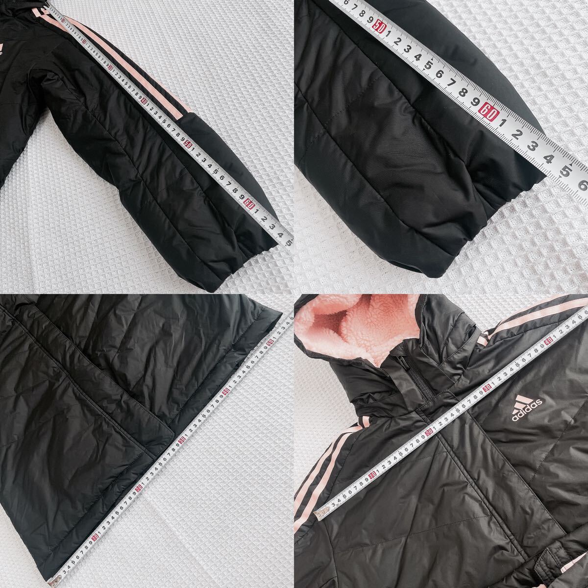 美品adidasアディダス裏ボア中綿入り150cmロング丈 ベンチコート 美品adidasアディダス裏ボア中綿入り150cmロング丈 ベンチコート