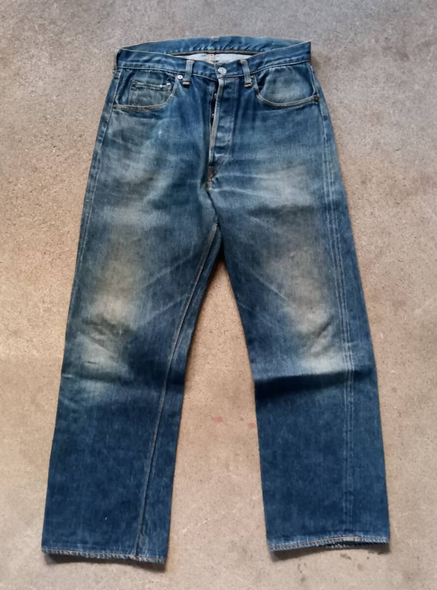  первоклассный 50s Vintage Levis 501XX кожа patch W32 47 модель большой битва большой E 66