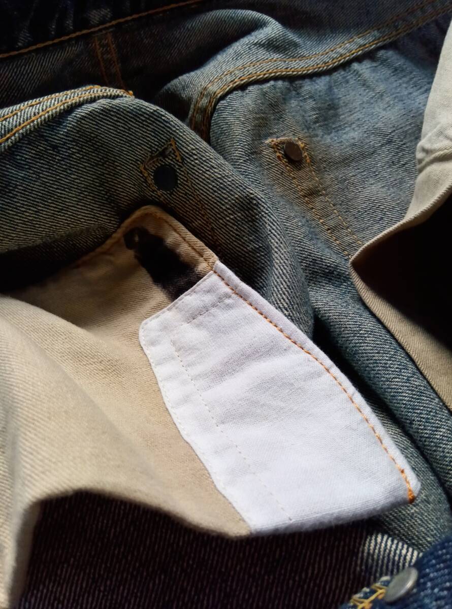  первоклассный 50s Vintage Levis 501XX кожа patch W32 47 модель большой битва большой E 66