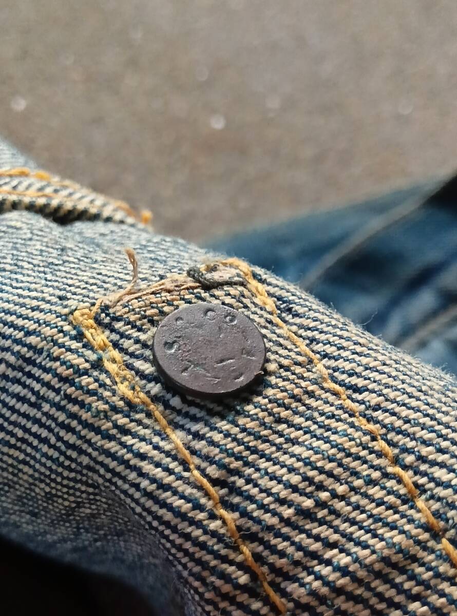  первоклассный 50s Vintage Levis 501XX кожа patch W32 47 модель большой битва большой E 66