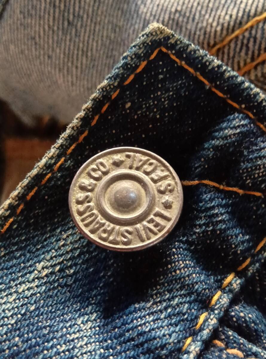  первоклассный 50s Vintage Levis 501XX кожа patch W32 47 модель большой битва большой E 66