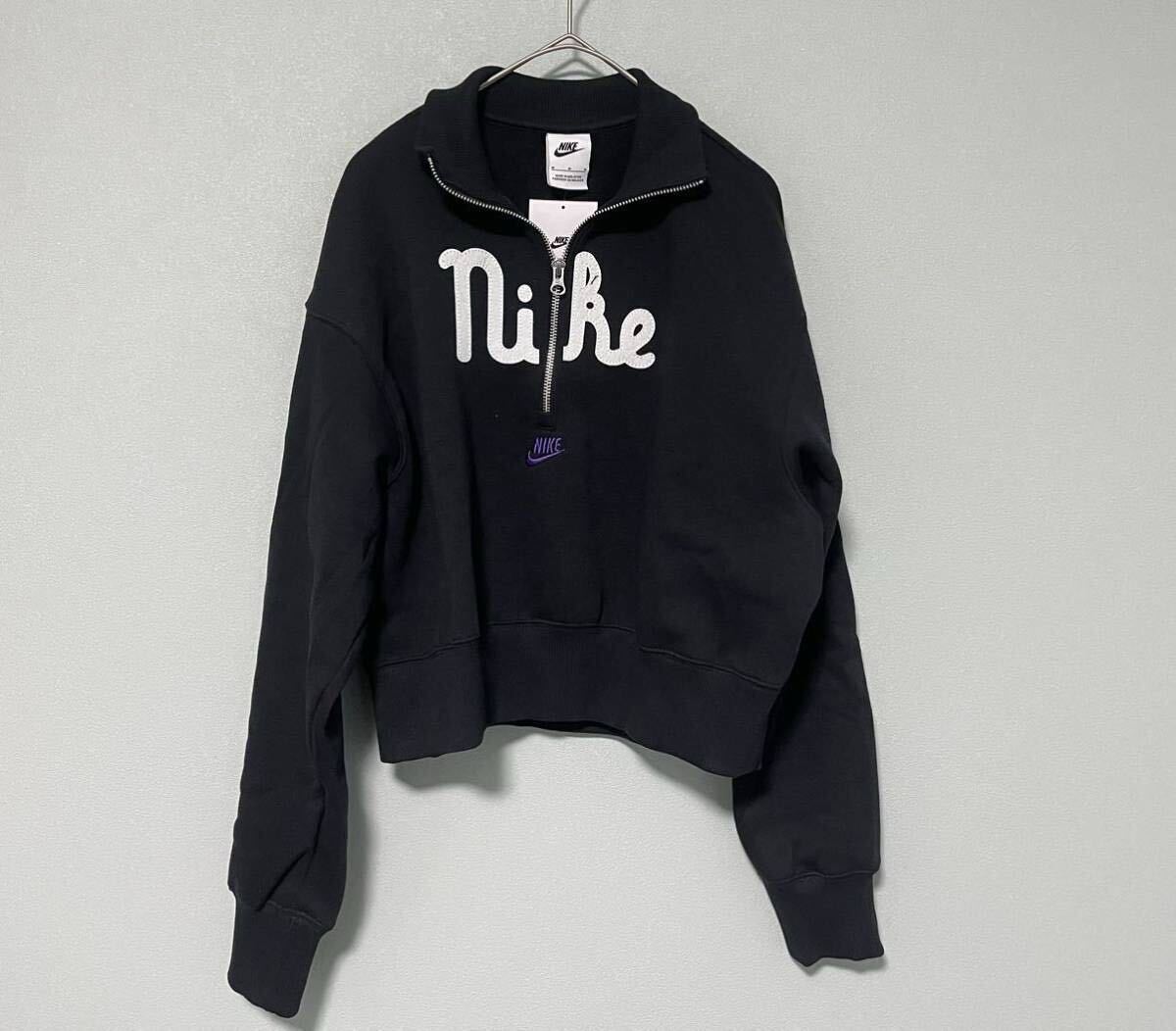 M 新品 NIKE QZ プルオーバー ワッペン ハーフジップ ショート丈 M 新品 NIKE QZ プルオーバー ワッペン ハーフジップ ショート丈