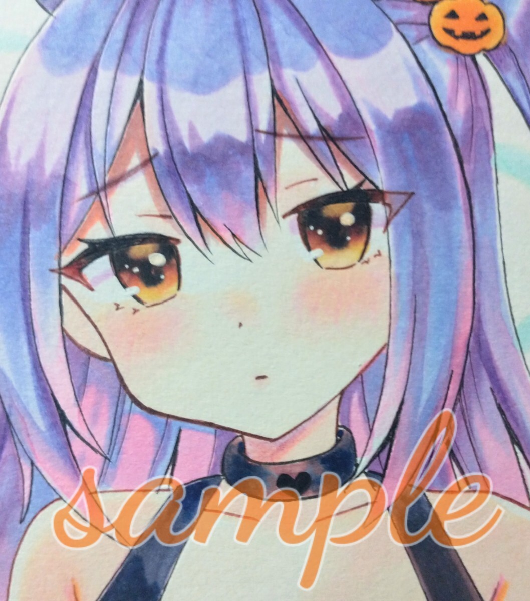 手描きイラスト オリジナル 〈ハロウィン サキュバス〉A5