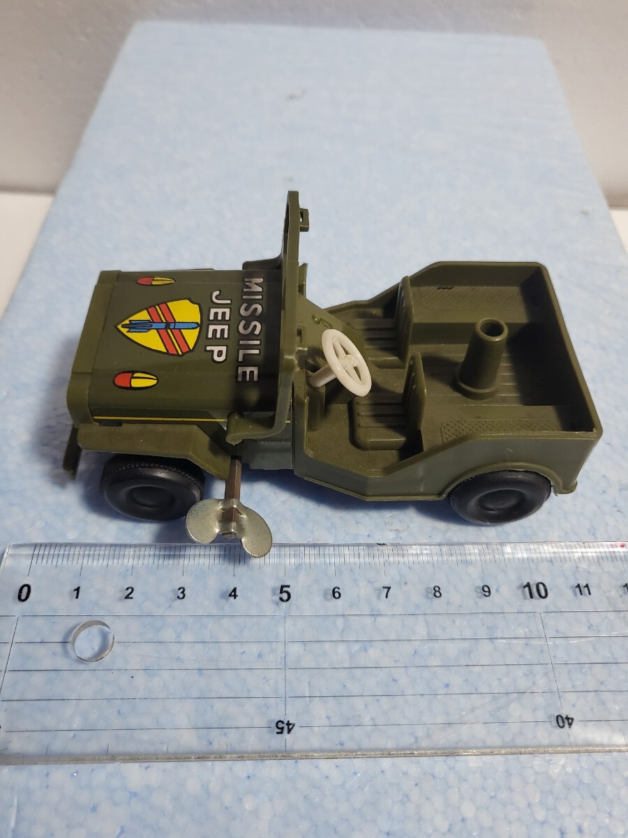  Showa Retro подлинная вещь takatok Mitsubishi Jeep J52 type MISSILE JEEPzen мой приспособление пластиковый часть жестяная пластина сделано в Японии 