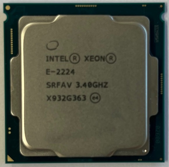 Xeon E3-2224(3.40GHz、コア4C/4T)（サーバー用CPU）