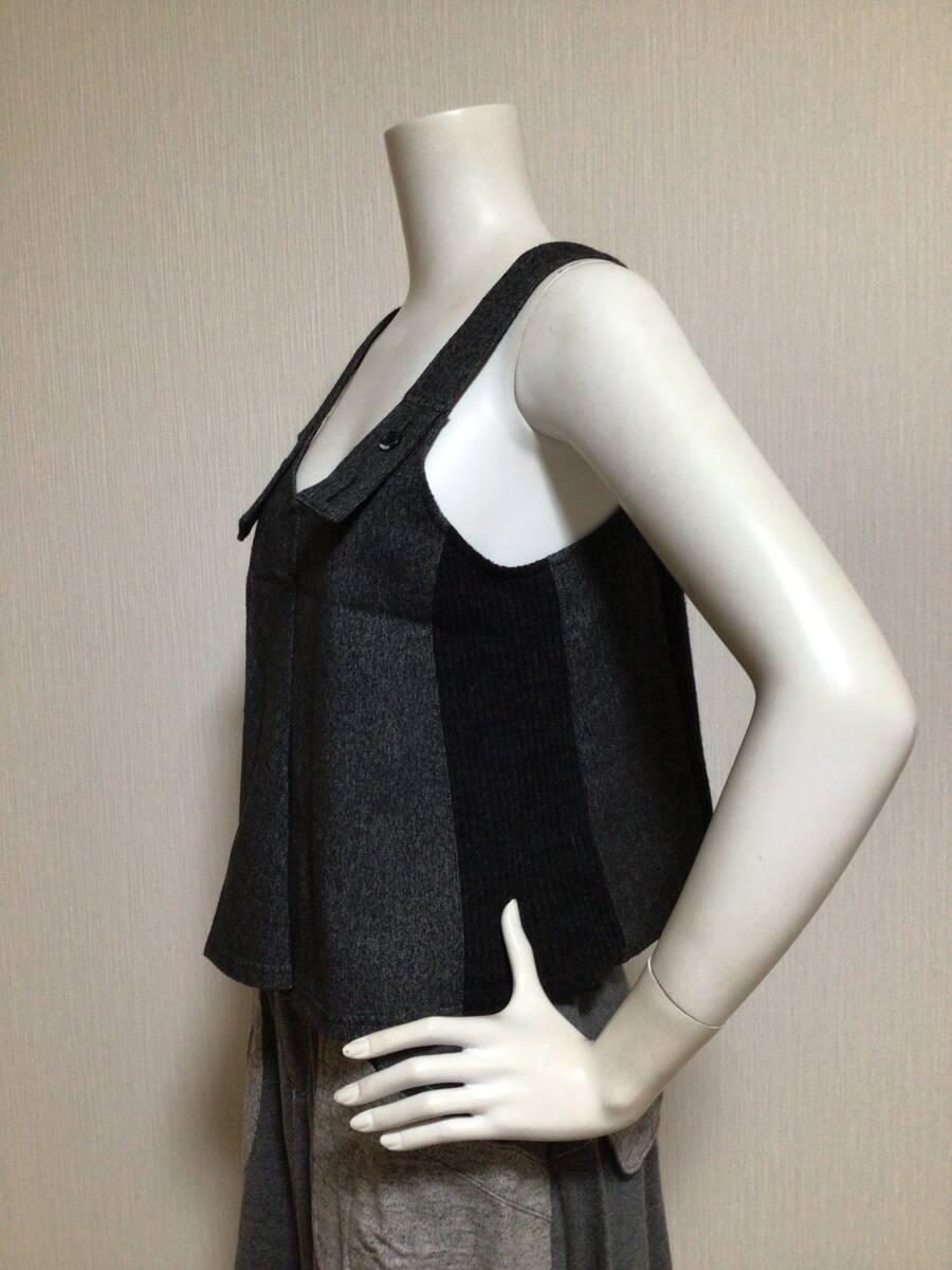 M1432／センソユニコ u.b2 オシャレな切替ベスト／38／ブラック_画像4