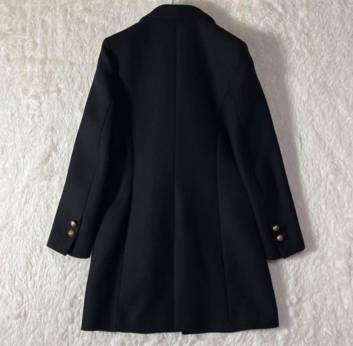 アパレル】 美品 ZARA ザラ ウールコートMANTECO マンテコ 金 アパレル】 美品 ZARA ザラ ウールコートMANTECO マンテコ 金