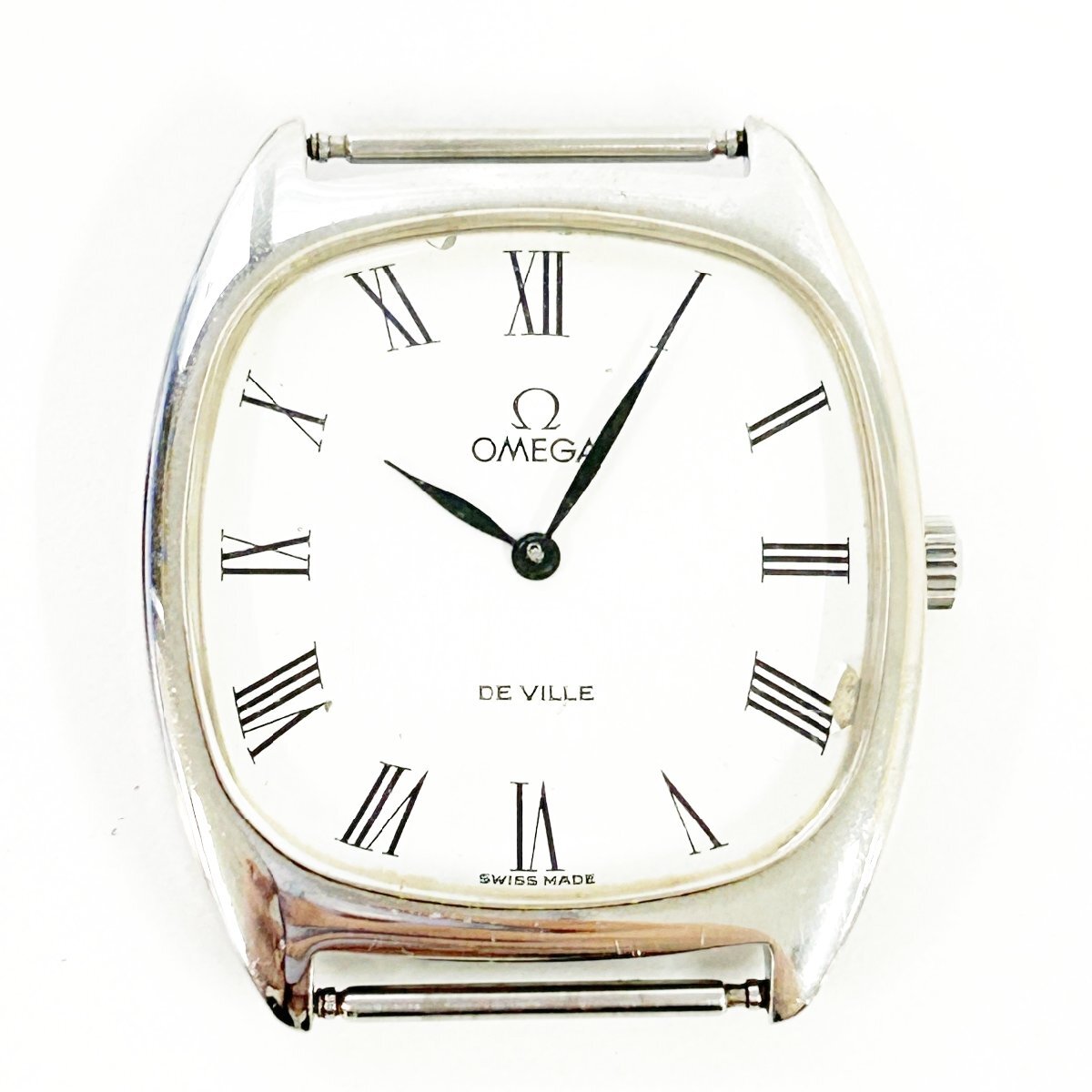 【1円スタート】【箱付き】OMEGA オメガ デビル SS ホワイト文字盤 手巻き メンズ腕時計 ジャンク 325276