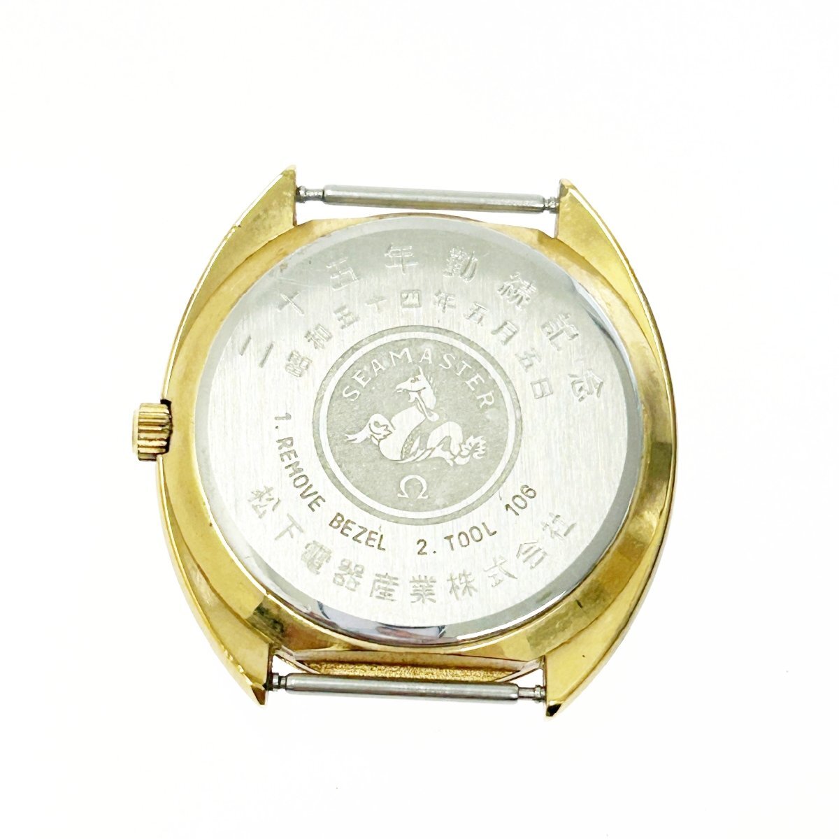 【1円スタート】OMEGA オメガ TOOL106 シーマスター GP×SS ゴールド文字盤 クオーツ メンズ腕時計 ジャンク 316838