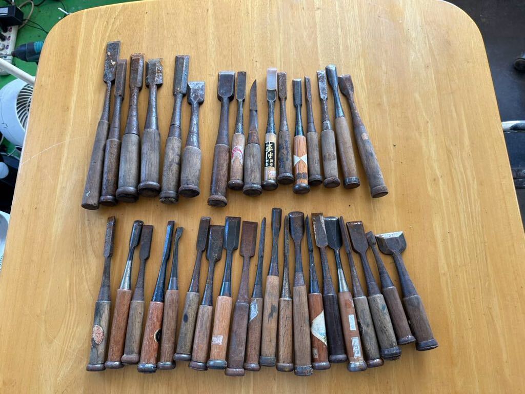 大工道具鑿ノミのみ銘有大量まとめて