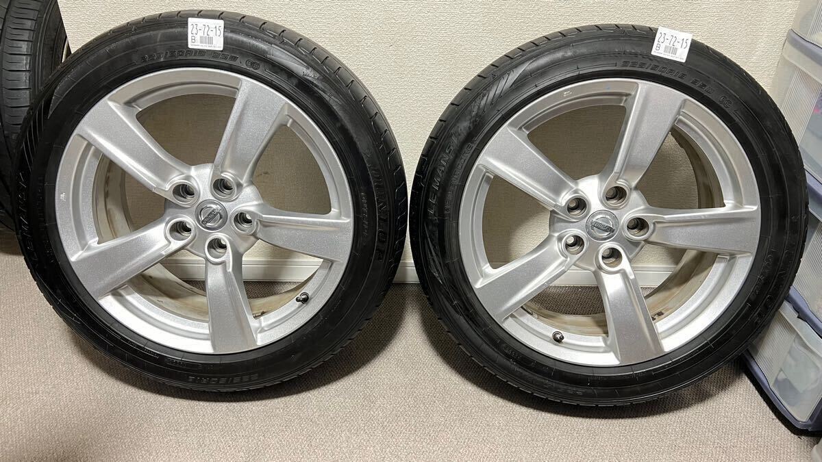 z34 z33 4本【日産純正】フェアレディZ タイヤホイール セット中古 PCD 114.3