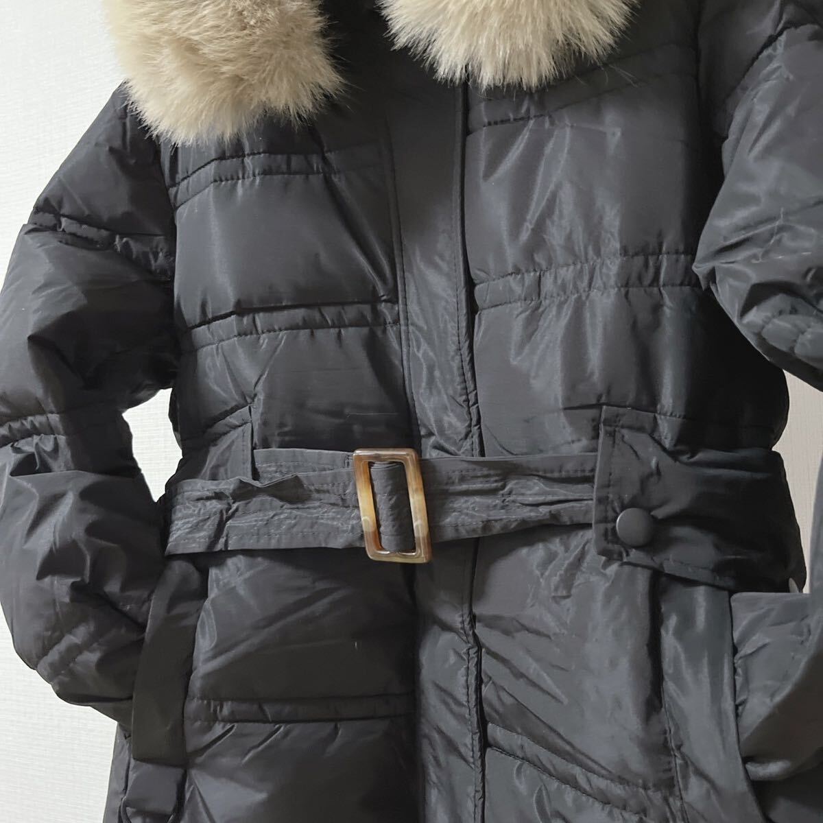 SALE Lサイズ レディース ファー付き ロングダウンコート 中綿 SALE Lサイズ レディース ファー付き ロングダウンコート 中綿